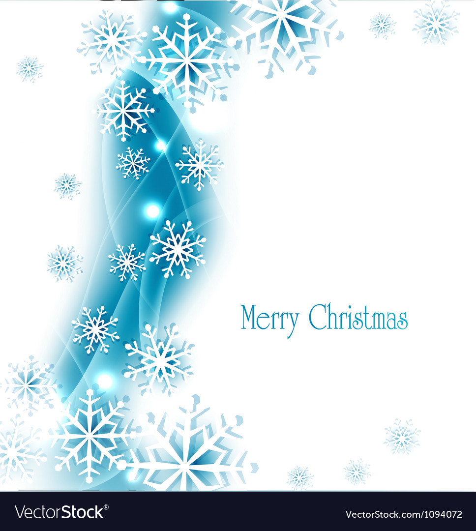 Holiday christmas background with snowflakes Vector Image