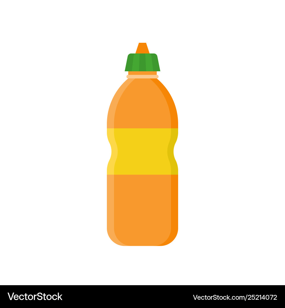 Plastic bottle flat style icon Royalty Free Vector Image
