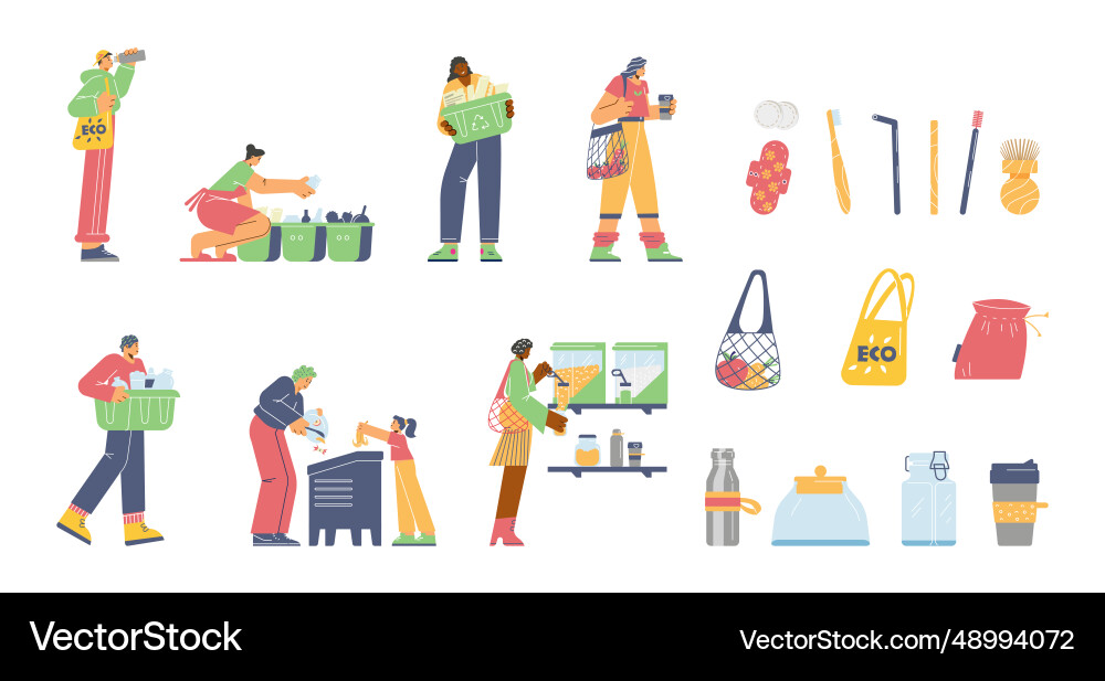 Set of reduce reuse recycle Royalty Free Vector Image