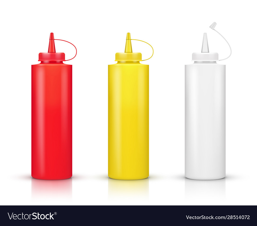 Set sauce bottle Royalty Free Vector Image - VectorStock