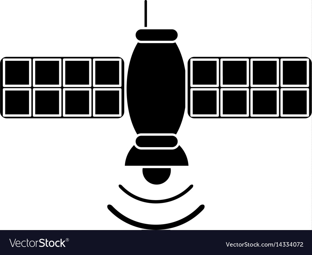 Silhouette satellite telecommunication transmitter