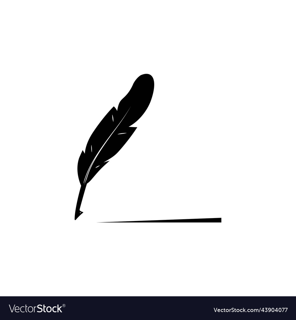 Feather pen Royalty Free Vector Image - VectorStock