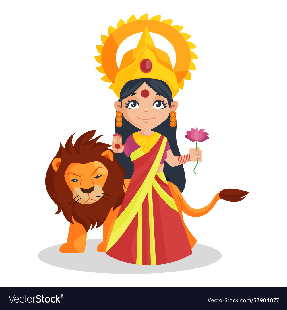 Goddess durga Royalty Free Vector Image - VectorStock