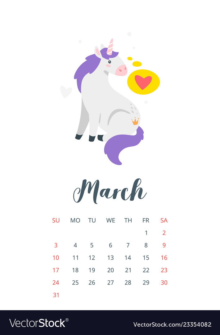 2019 Year Monthly Calendar Royalty Free Vector Image