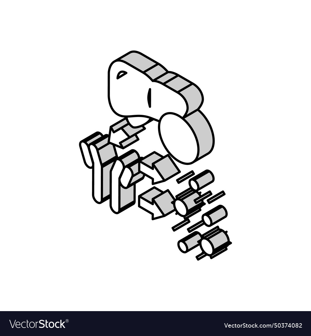 Complement system isometric icon Royalty Free Vector Image