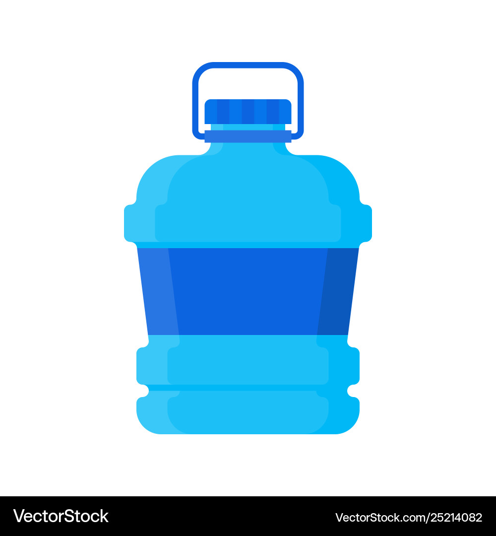Plastic bottle flat style icon Royalty Free Vector Image