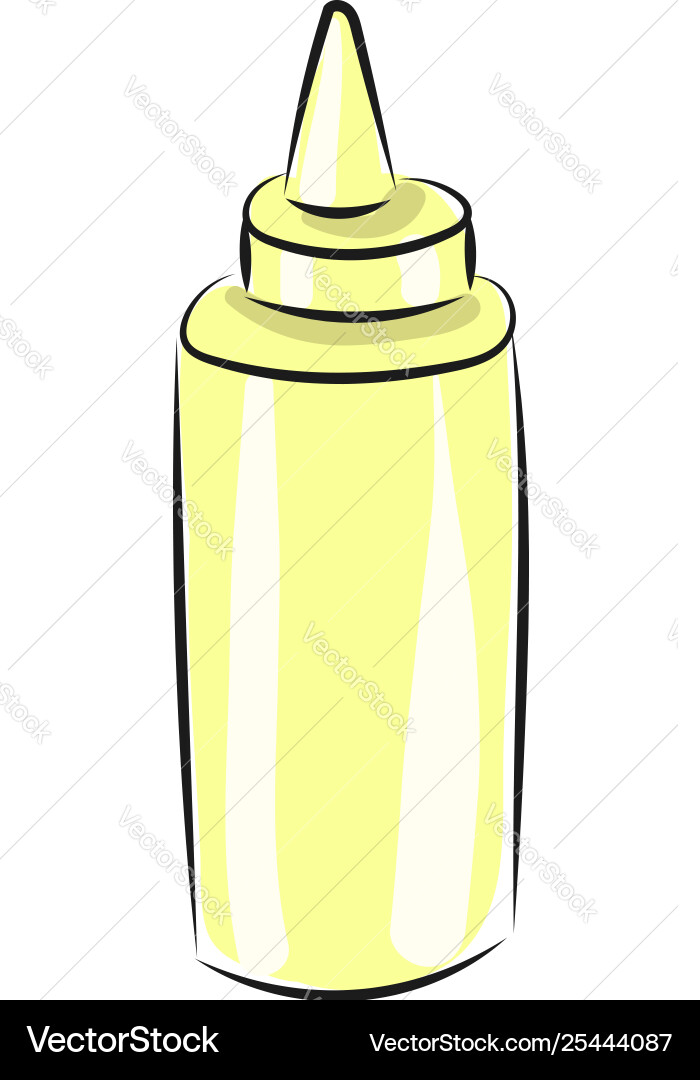 A light yellow colored mayonnaise bottle or color Vector Image