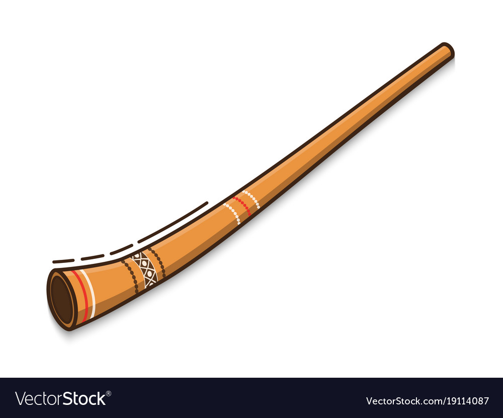 Didgeridoo is a traditional musical instrument of Vector Image