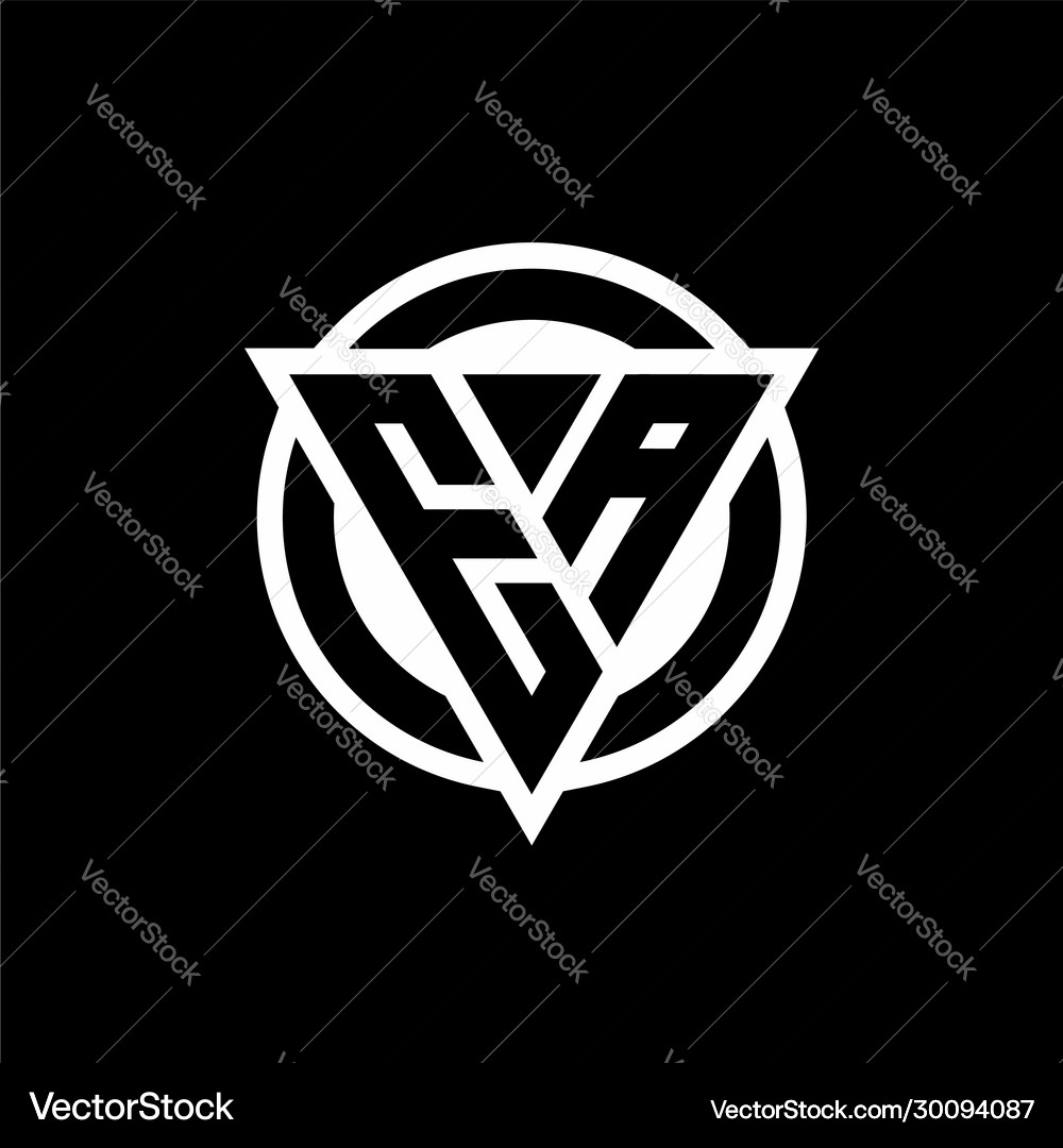 Ea logo with negative space triangle shape Vector Image