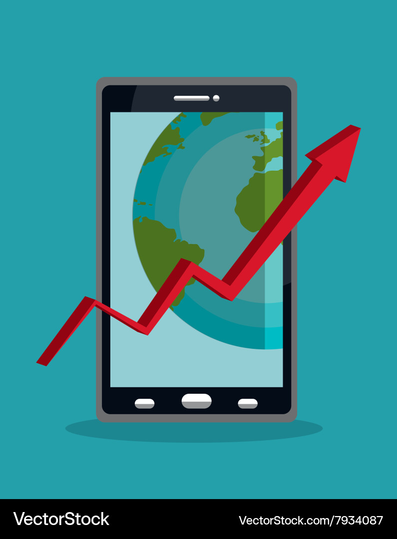 Mobile banking design Royalty Free Vector Image