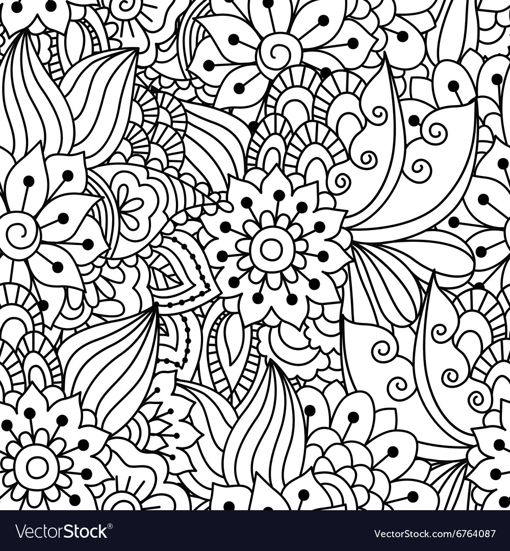 Seamless black and white pattern Royalty Free Vector Image