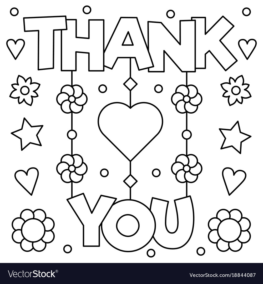 Thank You Coloring Printable - Printable Word Searches