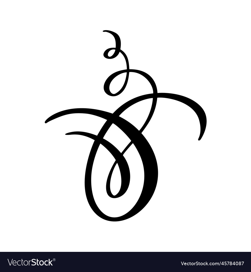 Vintage swirl calligraphic flourish Royalty Free Vector