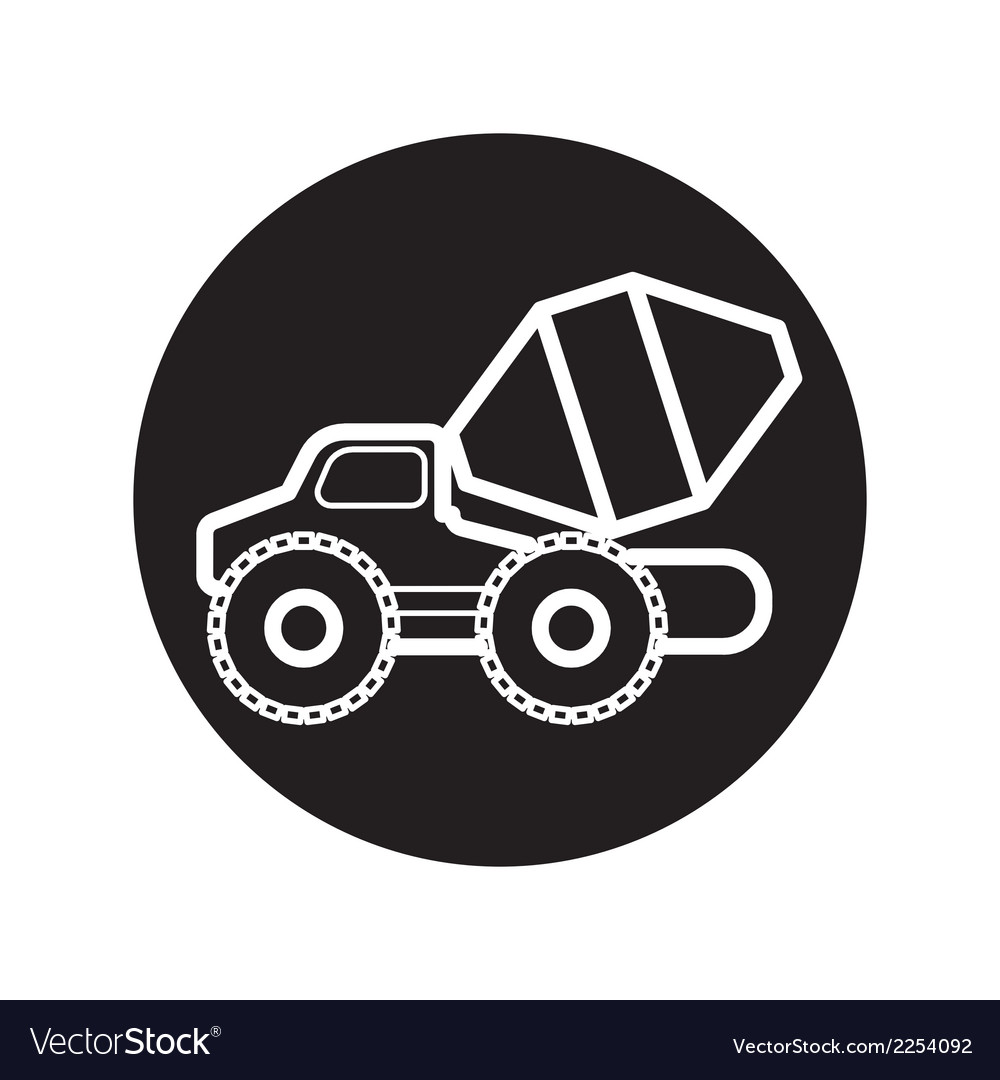 Concrete mixer truck icon