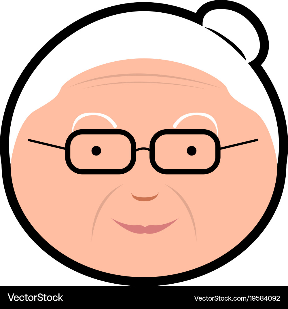 Isolated grandmother avatar Royalty Free Vector Image