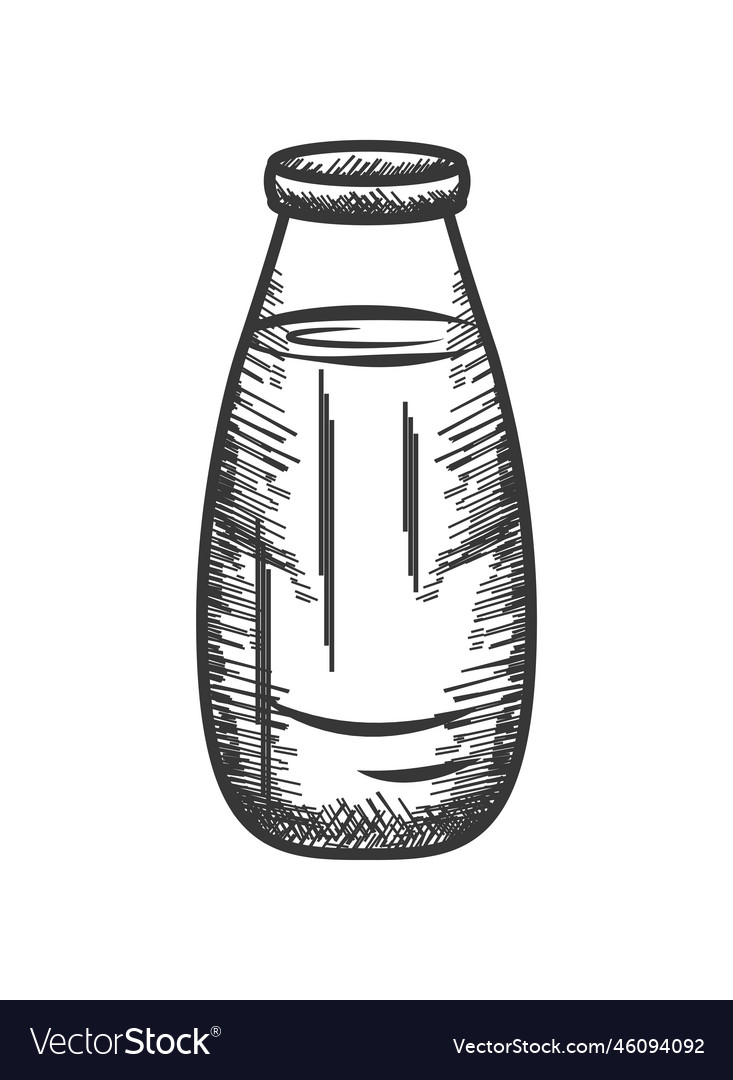 Milk Bottle Icon Royalty Free Vector Image Vectorstock 1939