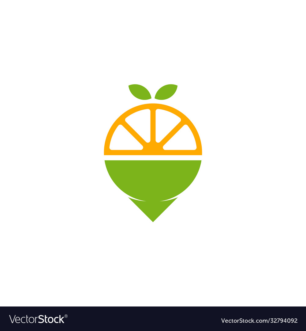 Spitze mit modernem frischem orangen Logo