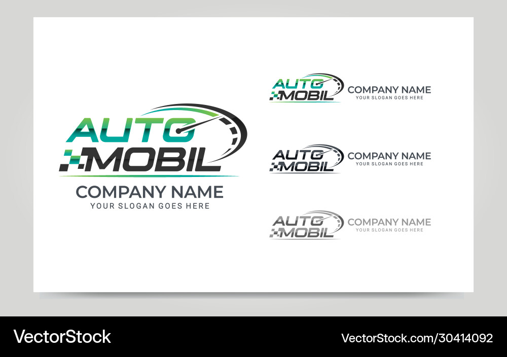 Rpm automotive logo design editable Royalty Free Vector