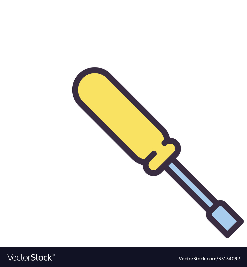 Screwdriver line and fill style icon design