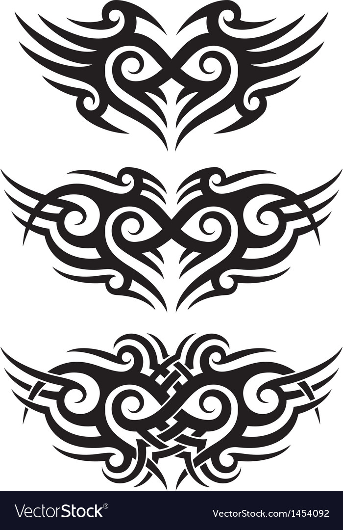 Tribal Tattoo Design Royalty Free Vector Image   Tribal Tattoo Design Vector 1454092 