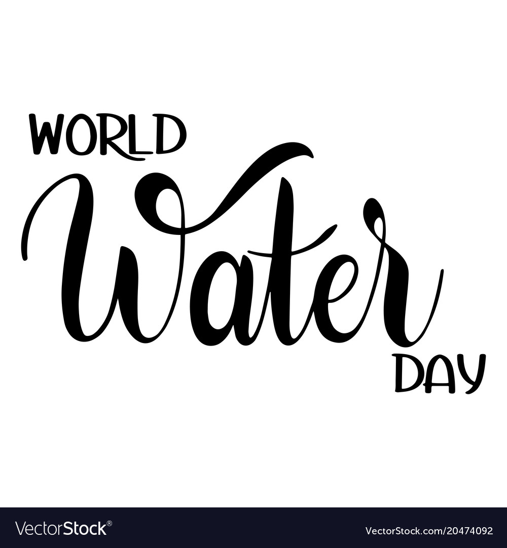 World water day lettering