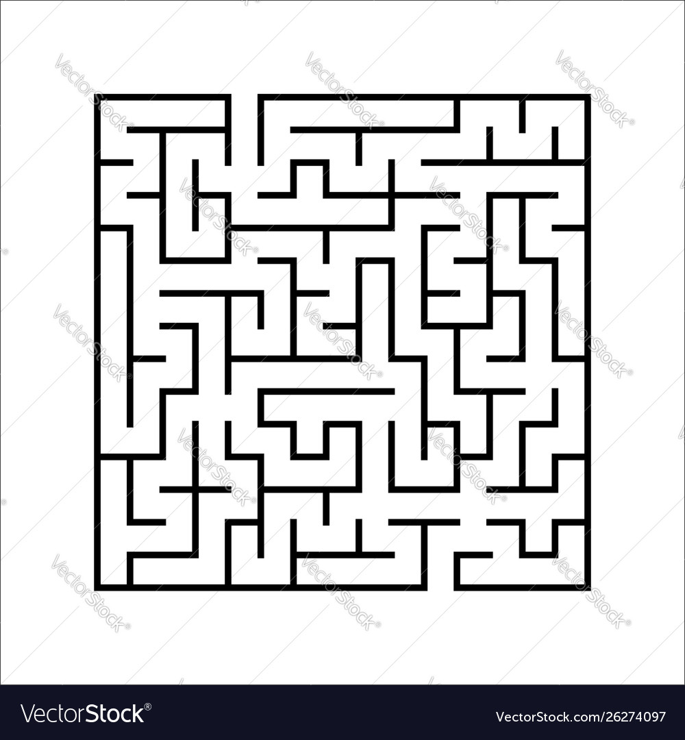 Abstract Square Maze Game For Kids Puzzle Vector Image