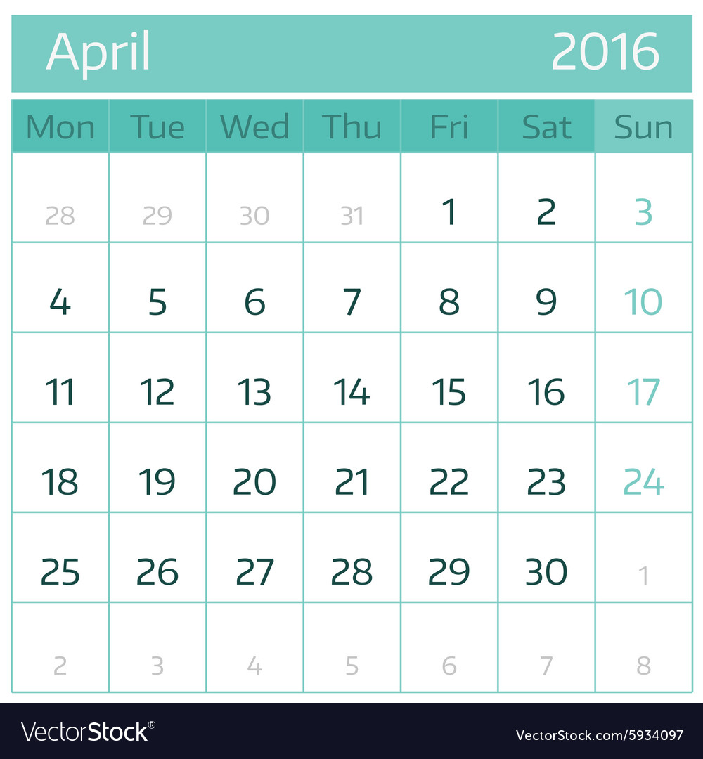 April Royalty Free Vector Image - VectorStock