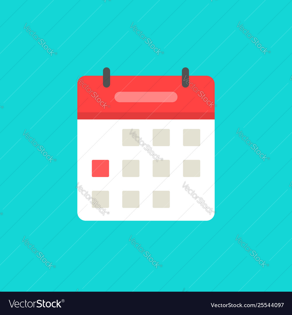 Calendar or agenda icon flat cartoon Royalty Free Vector Calendar or agenda icon flat cartoon Royalty Free Vector