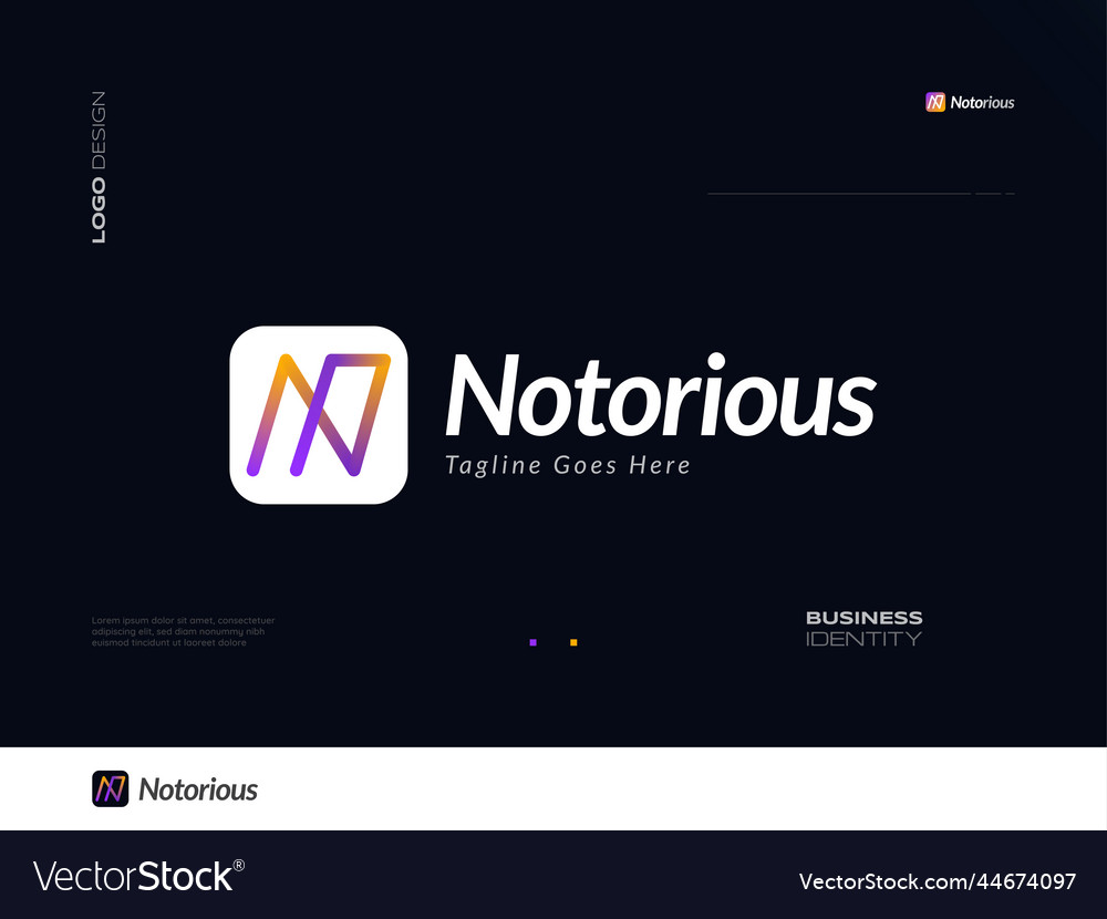 Colorful nn initial logo design with modern style