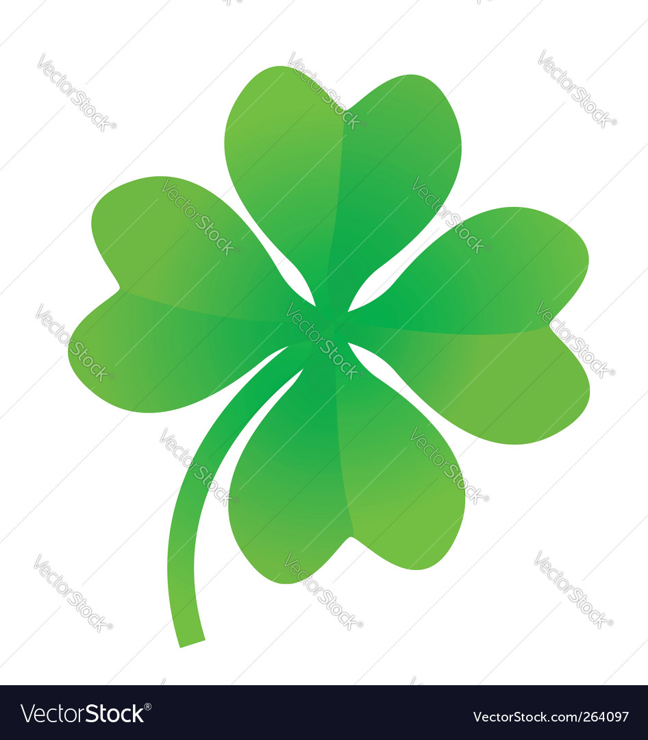 Four leaf clover Royalty Free Vector Image - VectorStock