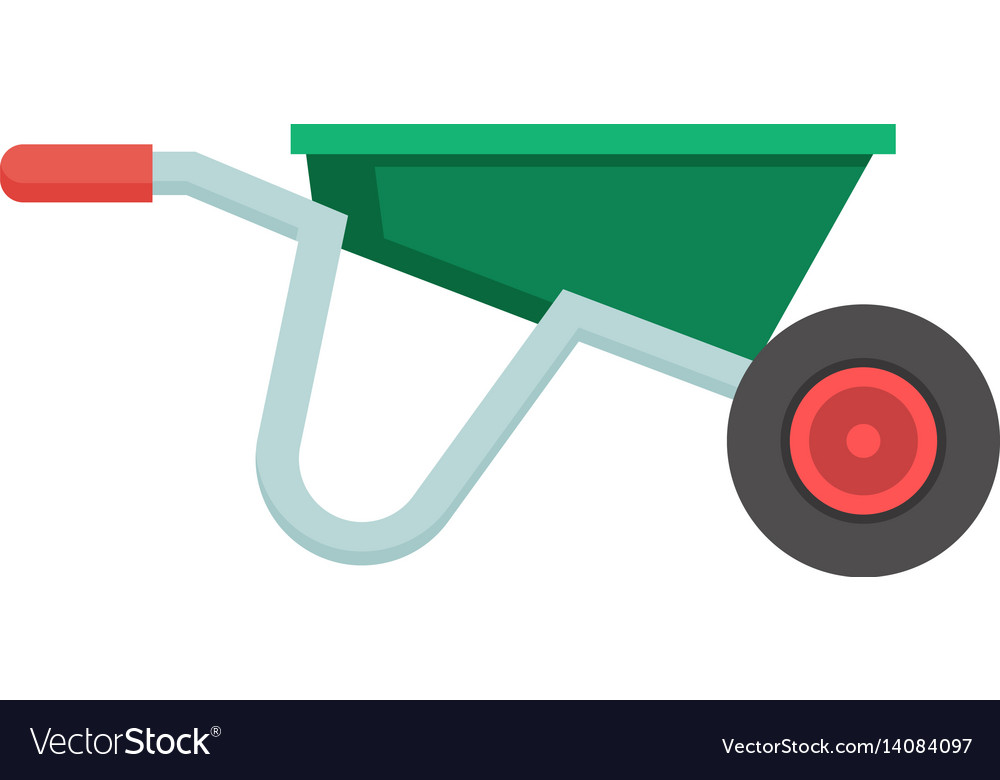 Garden wheelbarrow icon