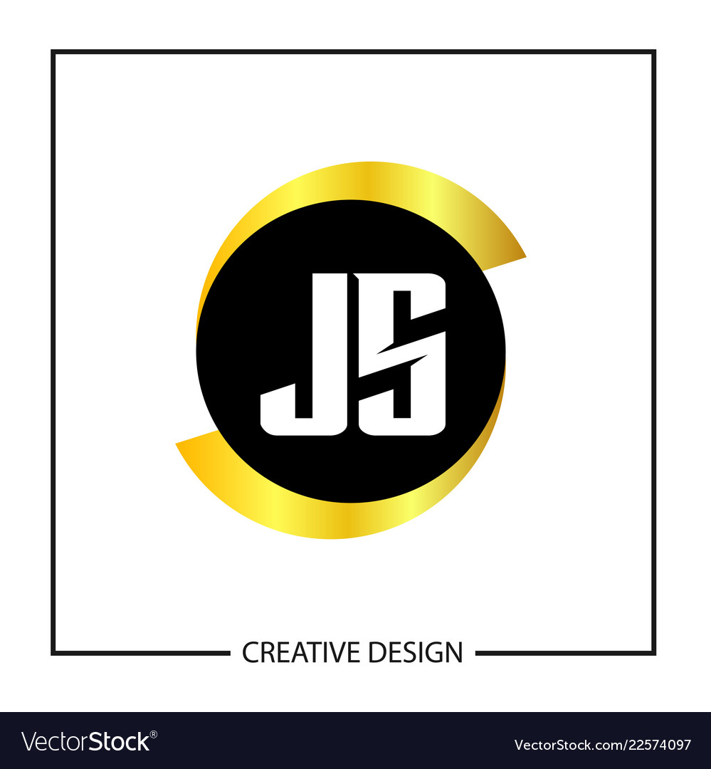 Initial letter js logo template design Royalty Free Vector