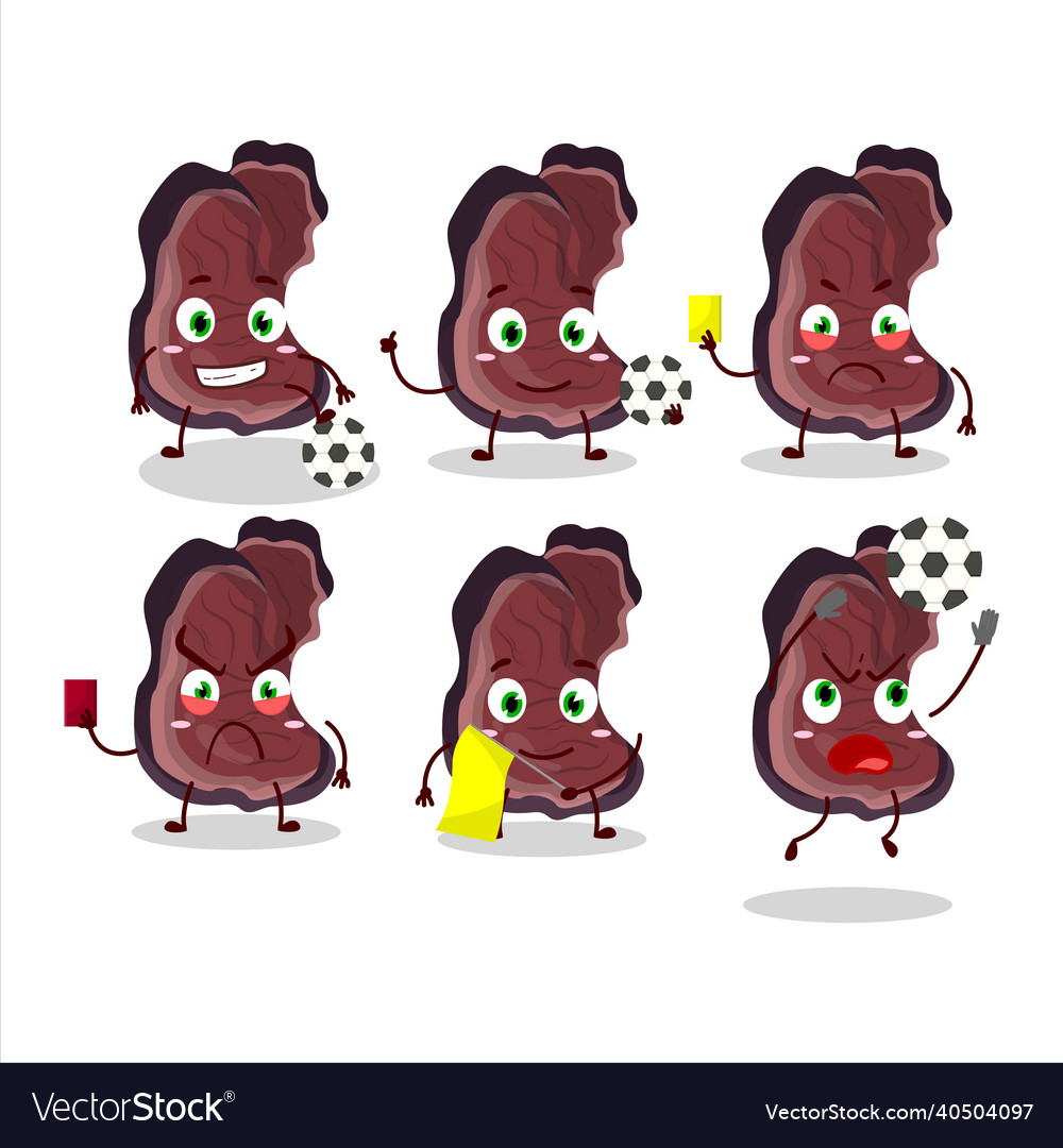 Jelly ear cartoon character working as a football Vector Image Jelly ear cartoon character working as a football Vector Image