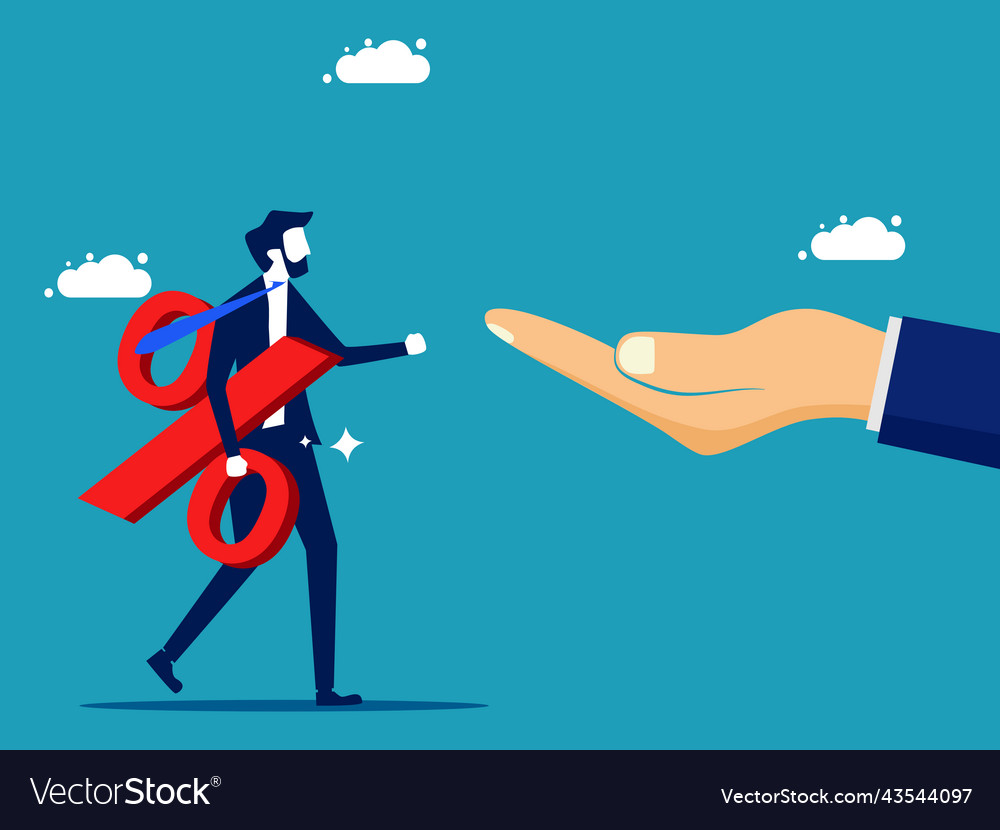 loan-interest-rate-percentage-of-profit-royalty-free-vector