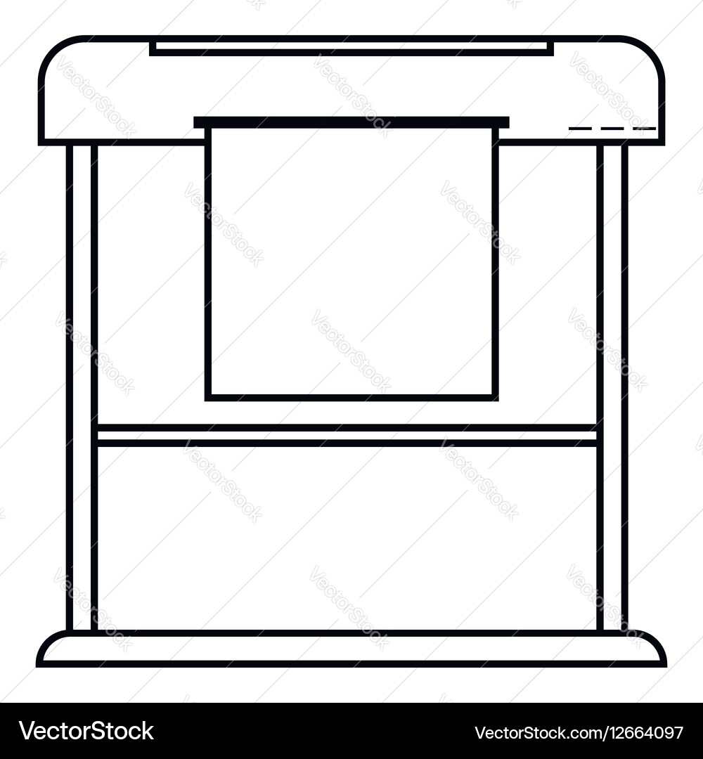 Printer icon outline style Royalty Free Vector Image