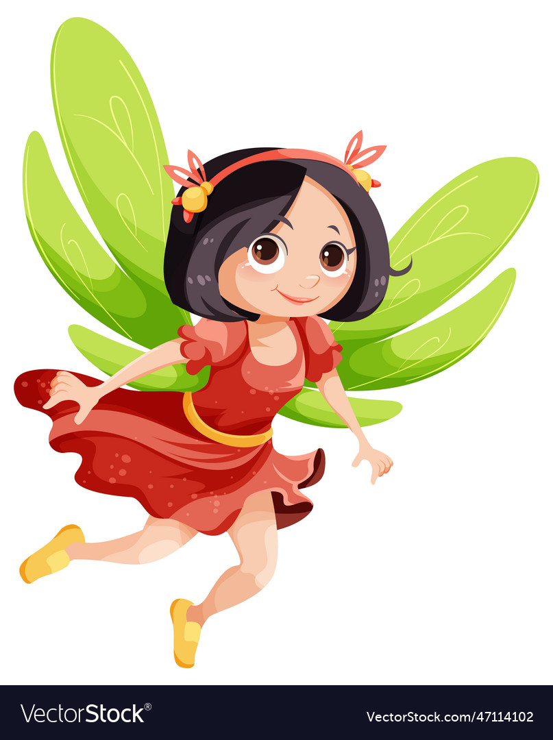 Beautiful fairy cartoon character Royalty Free Vector Image