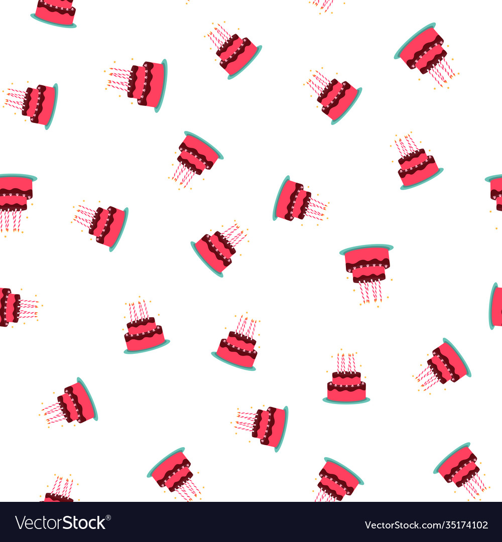 Birthday cake seamless pattern background