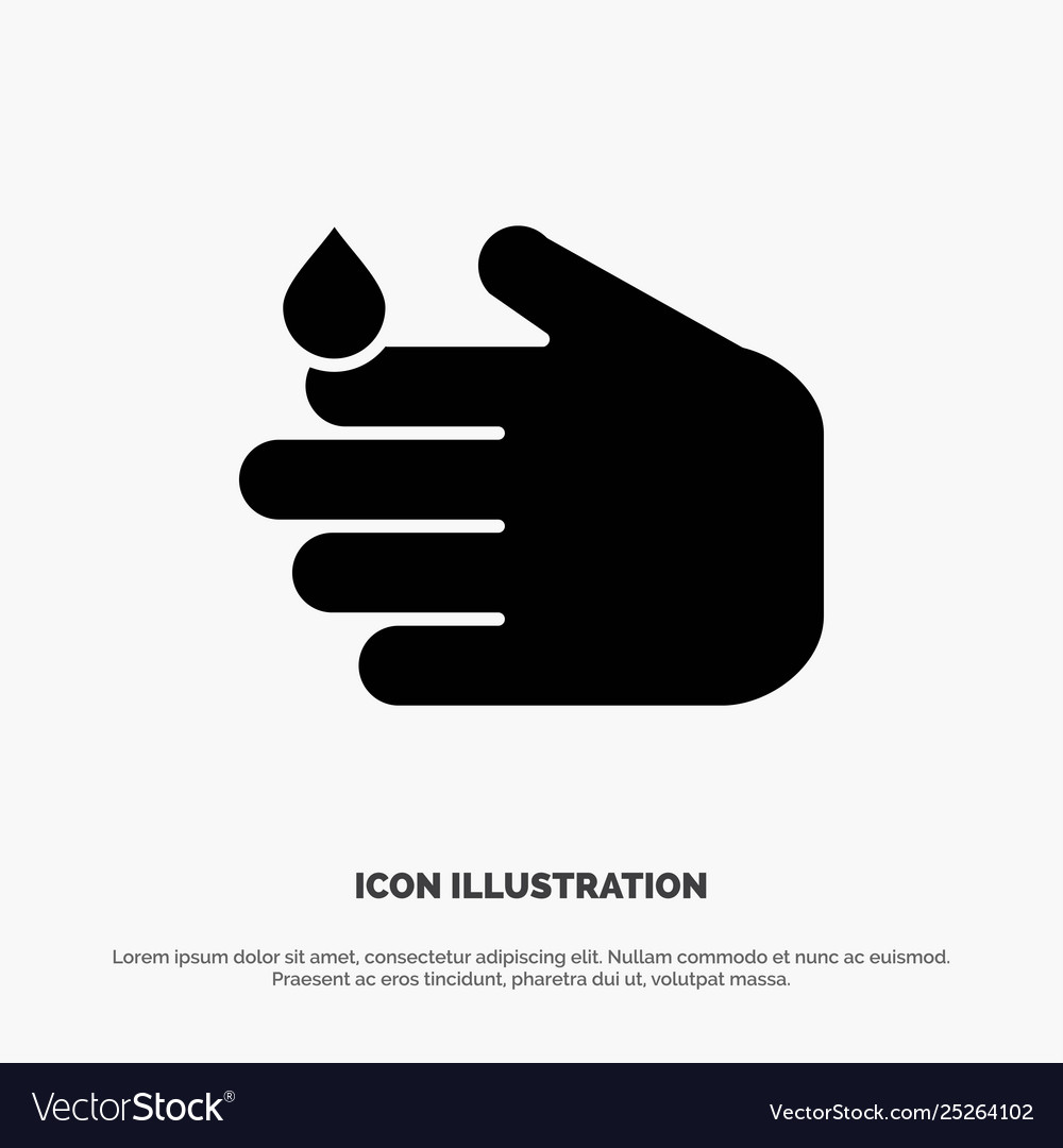 Cleaning hand soap wash solid glyph icon