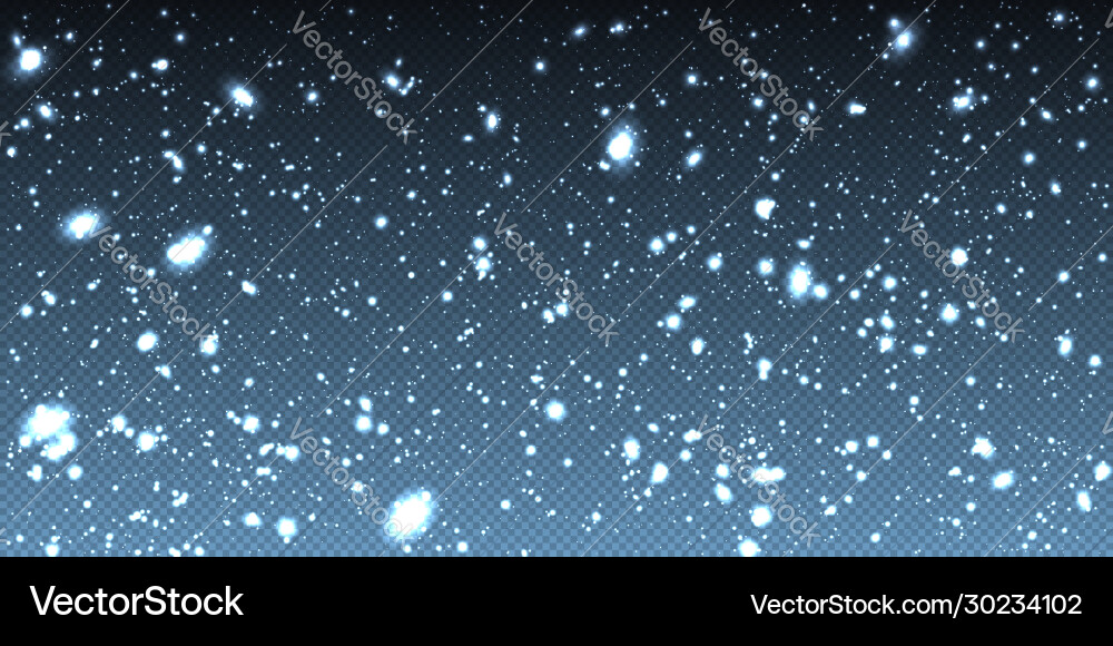 Falling winter christmas realistic snow Royalty Free Vector