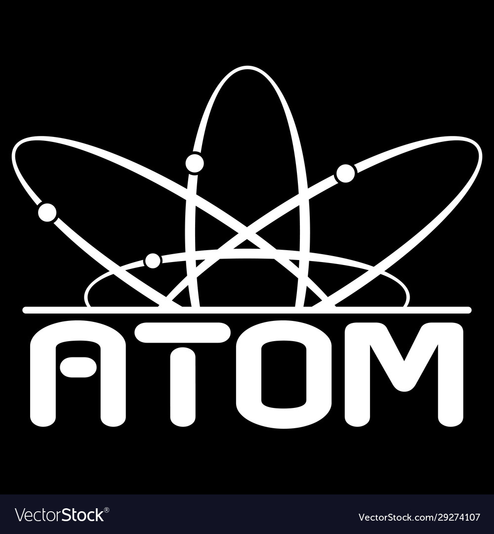 Atom with electrons schematic representation Vector Image