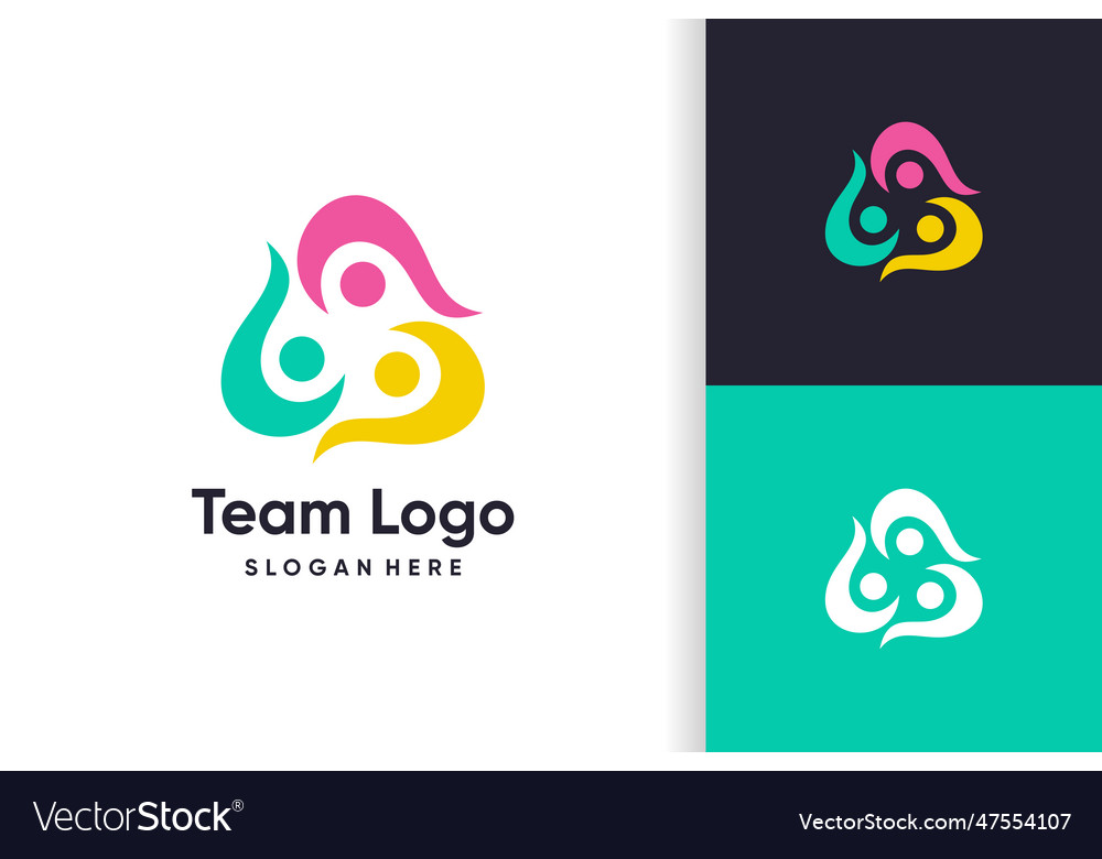 Community logo design for team with modern idea