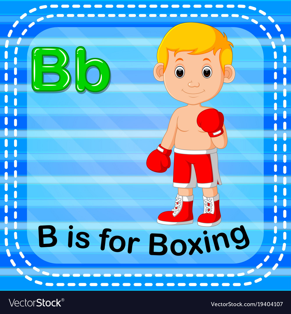 Flashcard letter b is for boxing