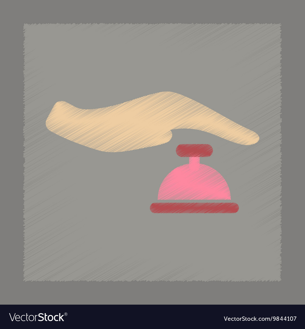 Flat shading style icon hand bell