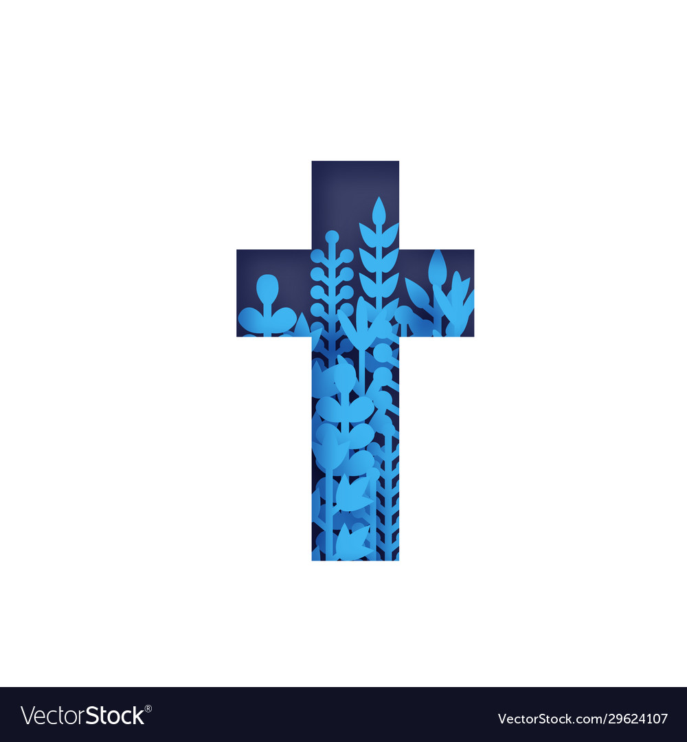 He is risen easter banner christian cross Vector Image