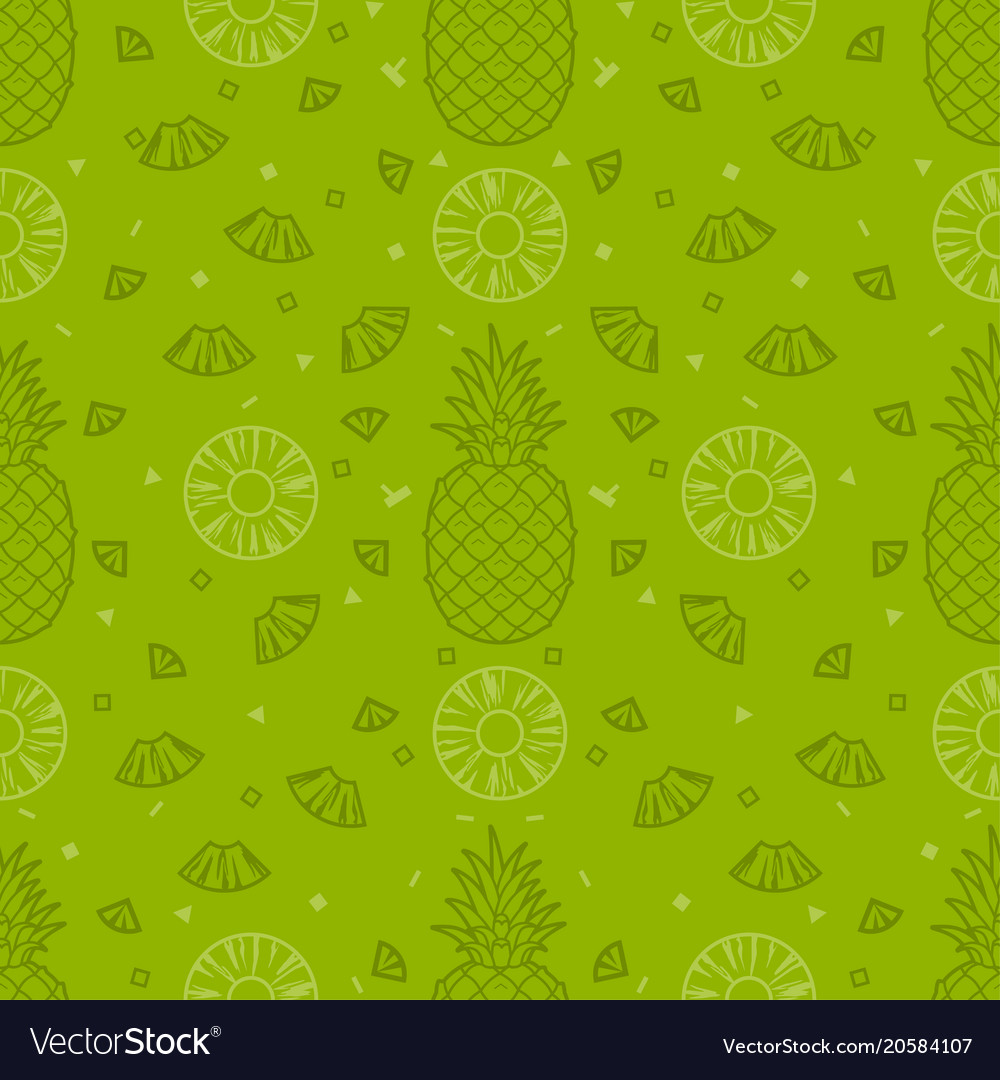 Pineapple fruits seamless pattern background