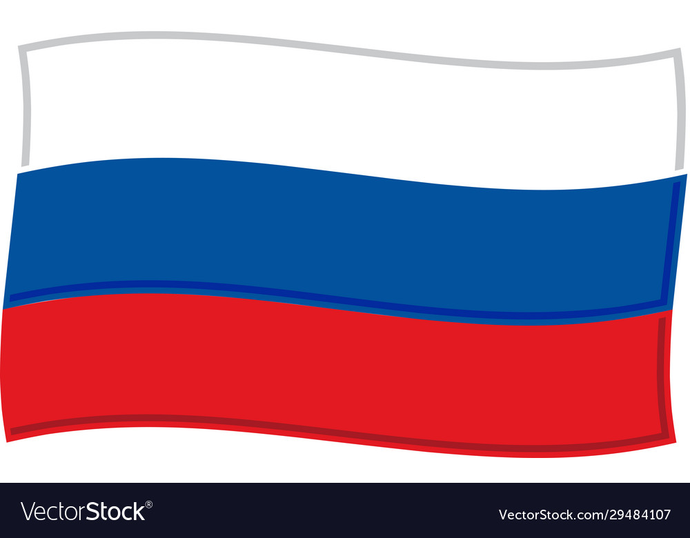 Russia waving flag flat vector Icon. Isolated Russian flag emoji  illustration Stock Vector