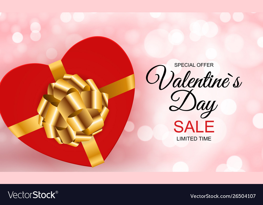 Valentines day sale discont card eps10