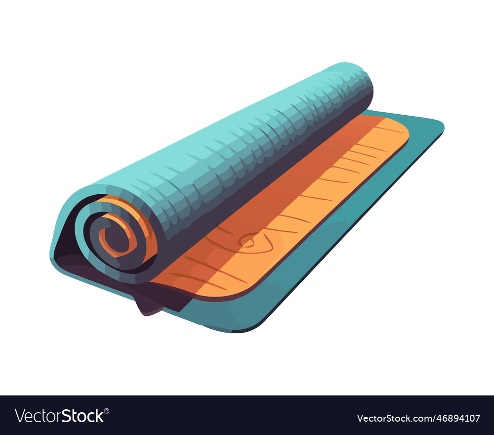 Yoga mat equipment symbol icon Royalty Free Vector Image