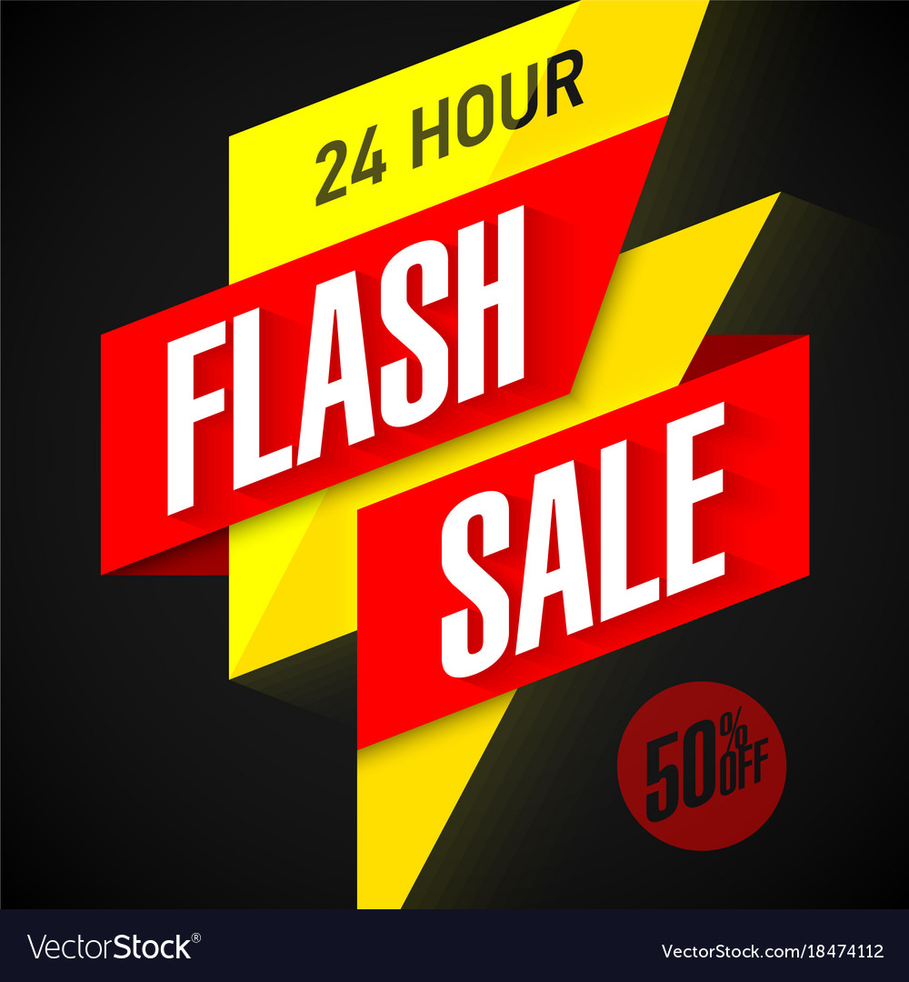 24-hour-flash-sale-banner-royalty-free-vector-image