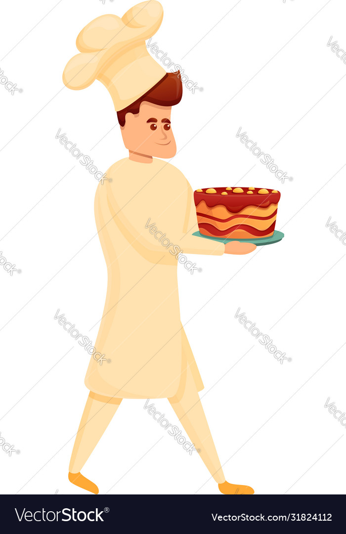 Bakery chef cake icon cartoon style Royalty Free Vector Bakery chef cake icon cartoon style Royalty Free Vector